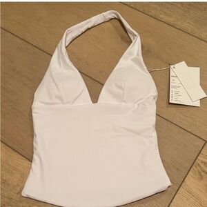 White Halter Top